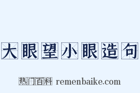 大眼望小眼造句是什么意思的图片